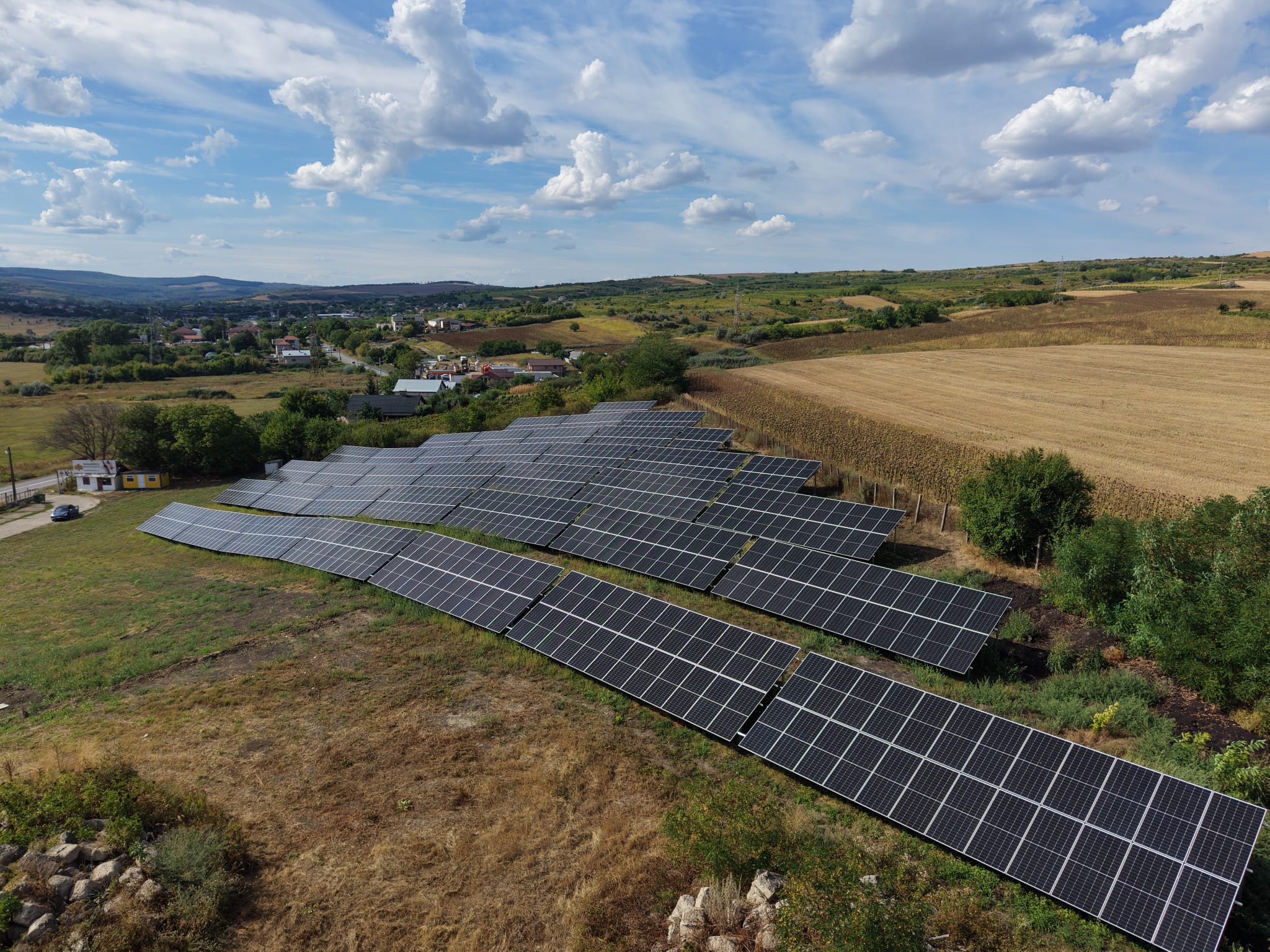 Proiect fotovoltaic industrial ECONERGY — vedere aeriană